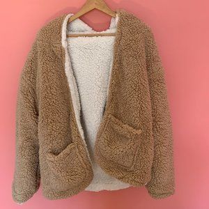 Reversible teddy bear jacket